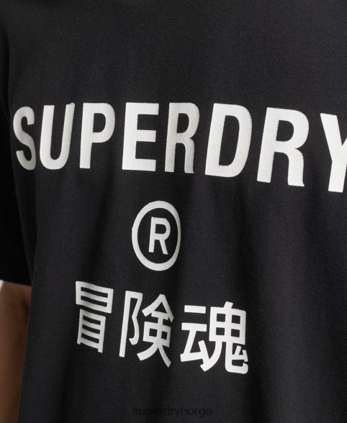 Superdry svart klær 86P46D4841 code core sport t-skjorte menn