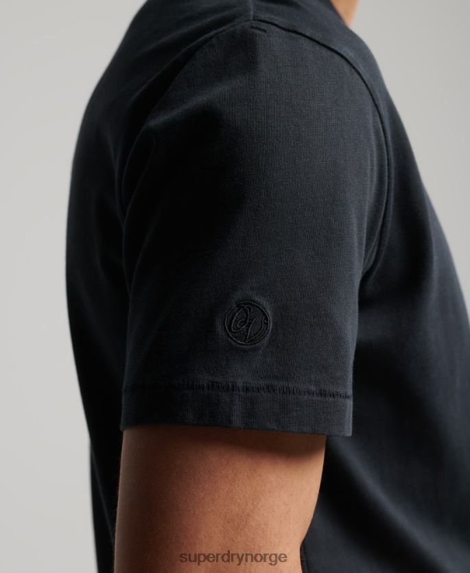 Superdry svart klær 86P46D4902 vintage surfer ranchero t-skjorte i økologisk bomull menn
