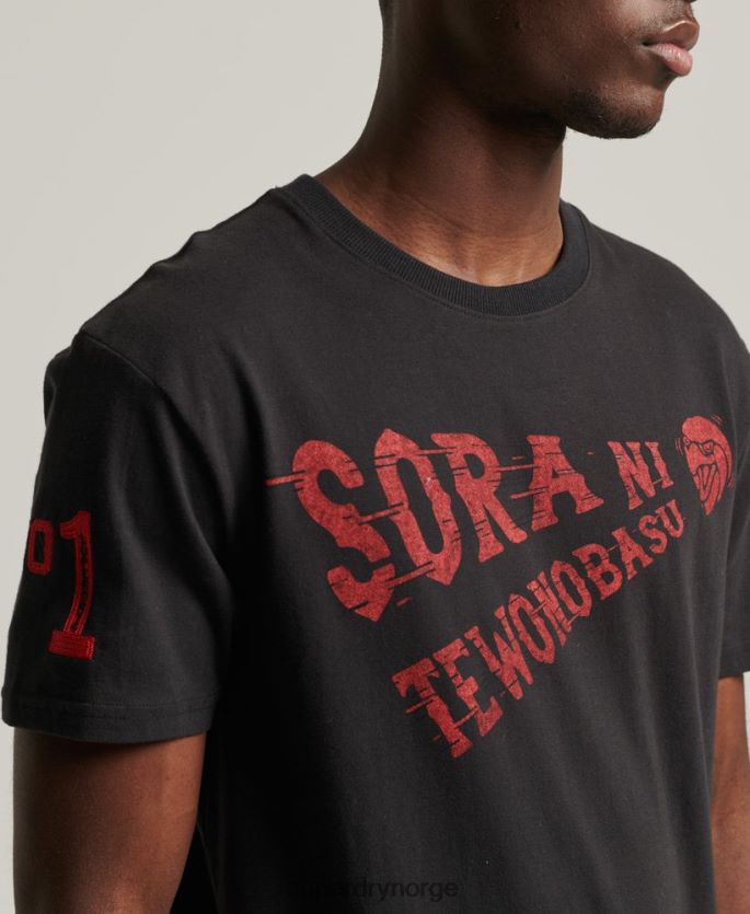 Superdry svart klær 86P46D4950 vintage collegiate t-skjorte menn