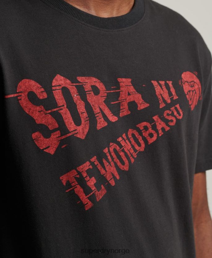 Superdry svart klær 86P46D4950 vintage collegiate t-skjorte menn