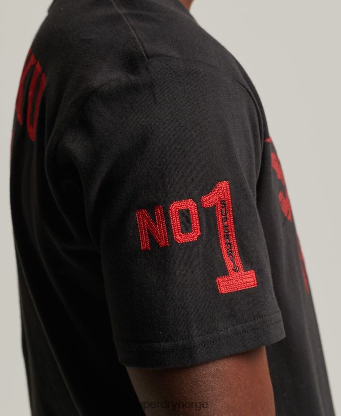 Superdry svart klær 86P46D4950 vintage collegiate t-skjorte menn