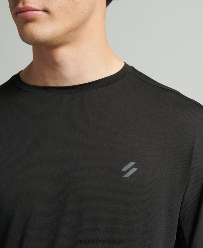 Superdry svart klær 86P46D5373 kjøre langermet topp menn