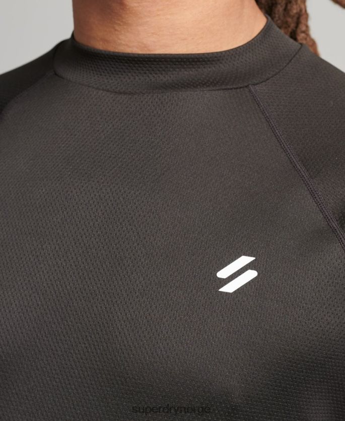 Superdry svart klær 86P46D5378 train mock-neck logo topp menn