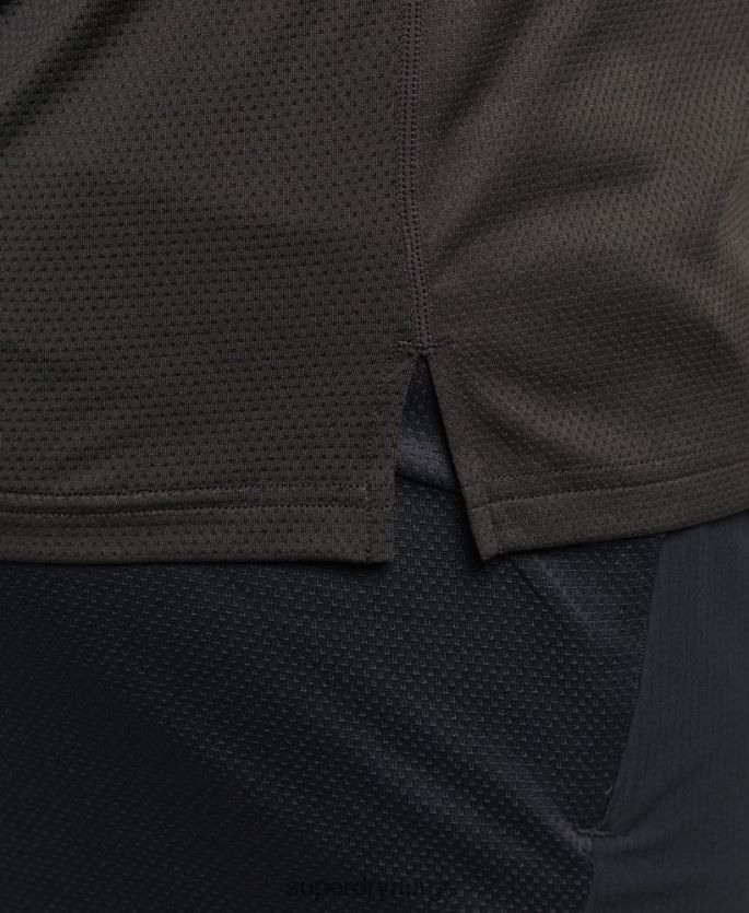 Superdry svart klær 86P46D5378 train mock-neck logo topp menn