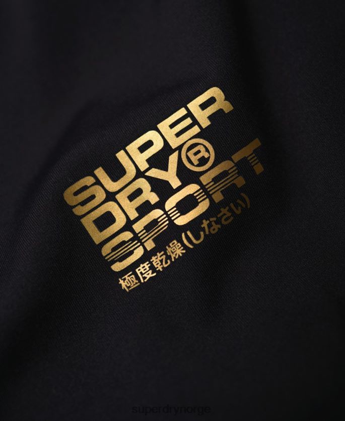 Superdry svart klær 86P46D5380 ytelse kompresjon kortermet topp menn