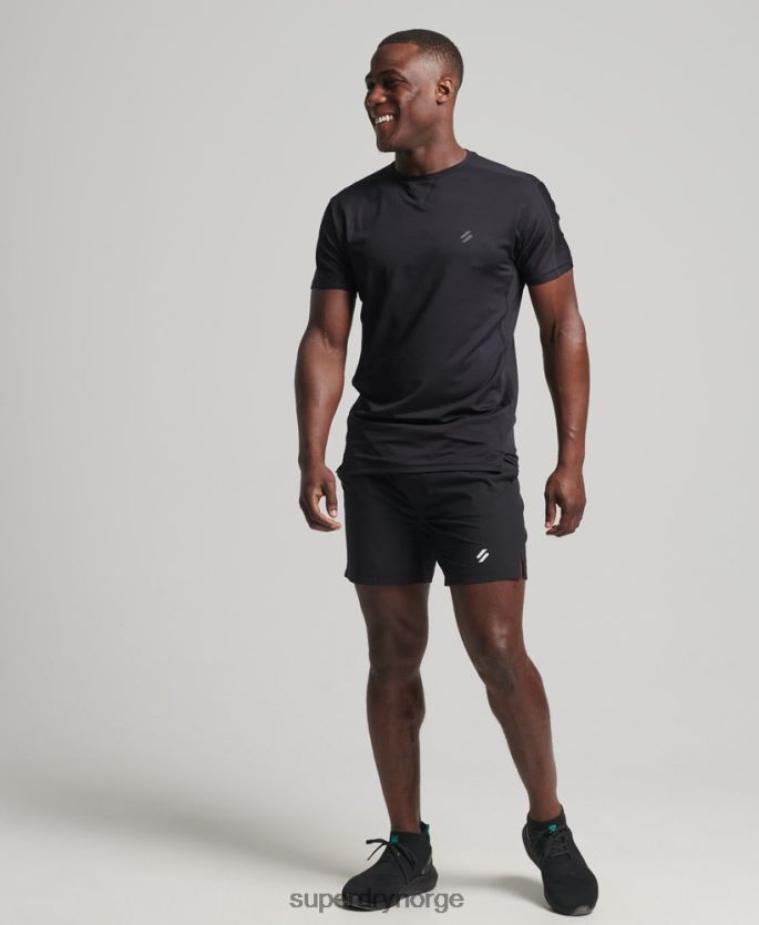 Superdry svart klær 86P46D5403 løpe kortermet t-skjorte menn