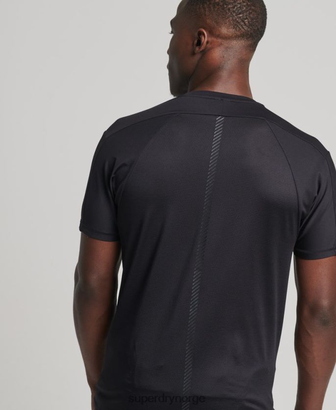 Superdry svart klær 86P46D5403 løpe kortermet t-skjorte menn