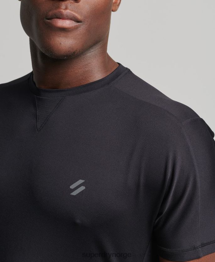 Superdry svart klær 86P46D5403 løpe kortermet t-skjorte menn