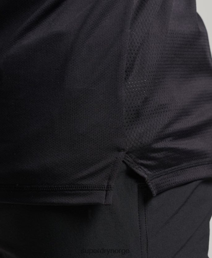 Superdry svart klær 86P46D5403 løpe kortermet t-skjorte menn