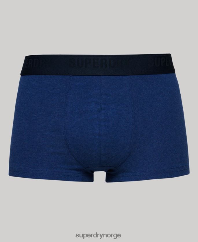 Superdry blå klær 86P46D1606 trippelpakke i økologisk bomull menn