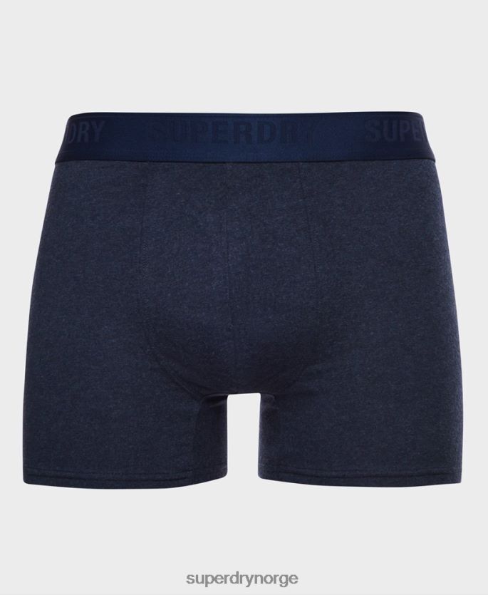 Superdry blå klær 86P46D1666 boxer dobbelpakke i økologisk bomull menn