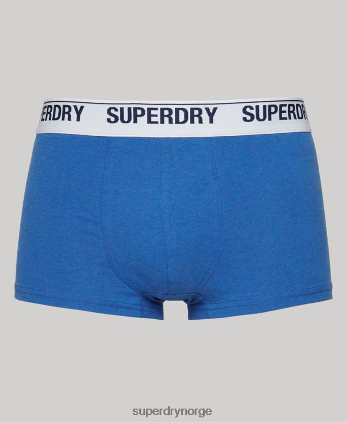 Superdry blå klær 86P46D1734 multi dobbel pakke i økologisk bomull menn