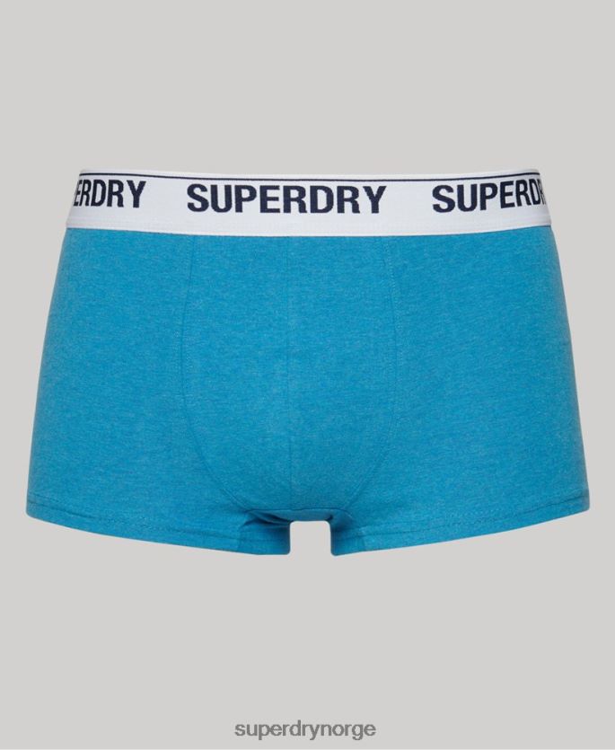 Superdry blå klær 86P46D1734 multi dobbel pakke i økologisk bomull menn