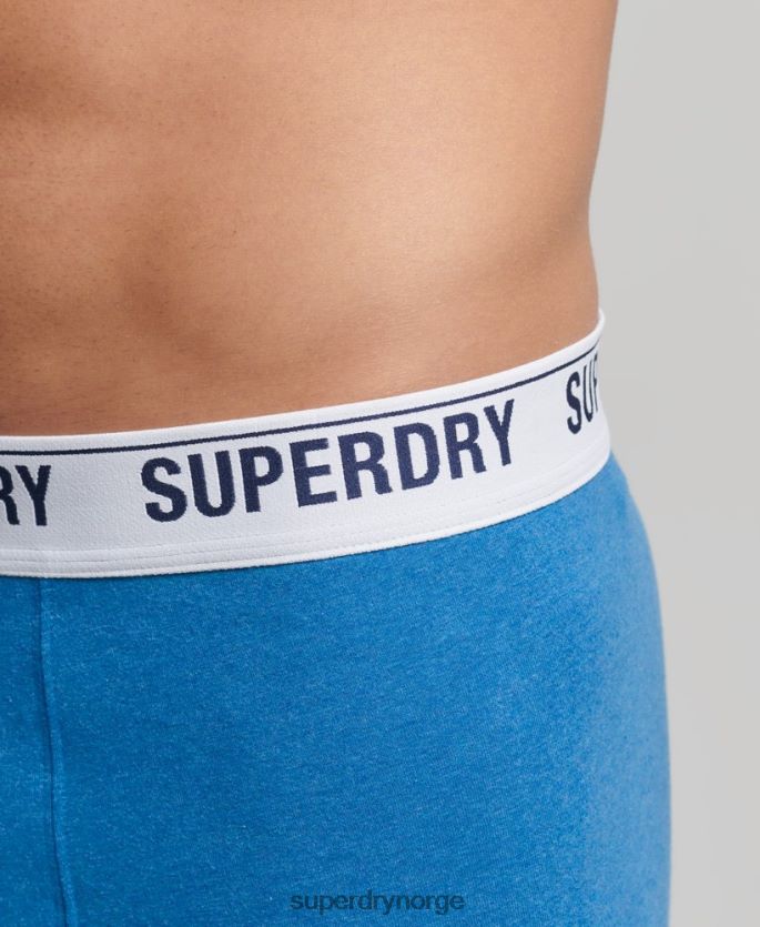 Superdry blå klær 86P46D1736 boxer dobbelpakke i økologisk bomull menn