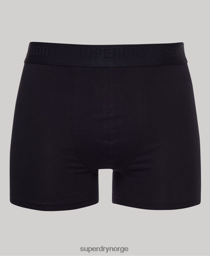 Superdry grå klær 86P46D1744 bokser trippelpakke i økologisk bomull menn