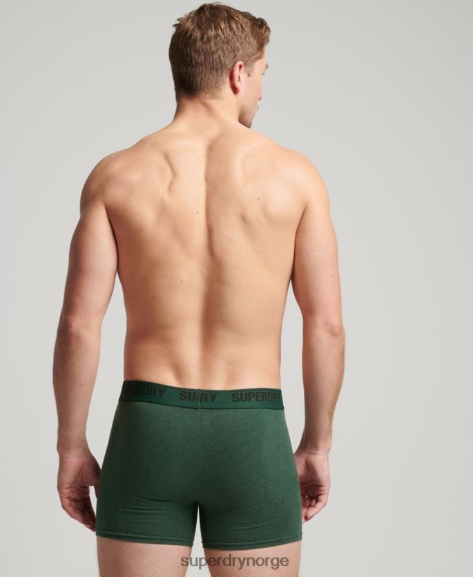 Superdry grønn klær 86P46D1663 boxer dobbelpakke i økologisk bomull menn