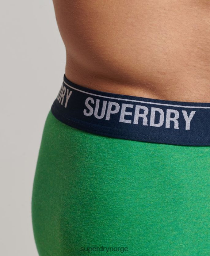Superdry grønn klær 86P46D1706 boxer dobbelpakke i økologisk bomull menn