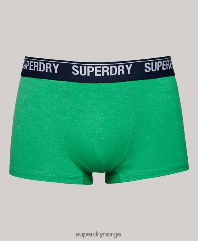 Superdry grønn klær 86P46D1779 multi dobbel pakke i økologisk bomull menn
