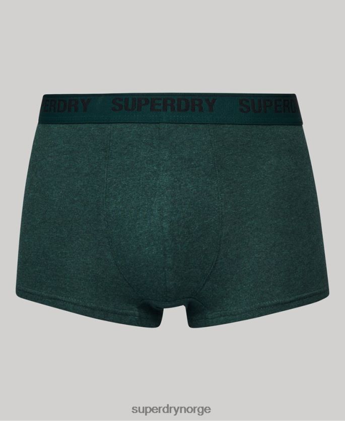 Superdry grønn klær 86P46D1781 multi dobbel pakke i økologisk bomull menn