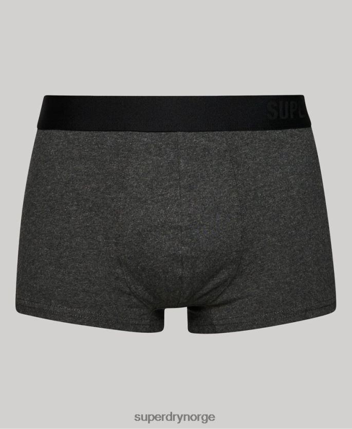 Superdry mørk grå klær 86P46D1778 organisk bomull koffert offset dobbel pakke menn