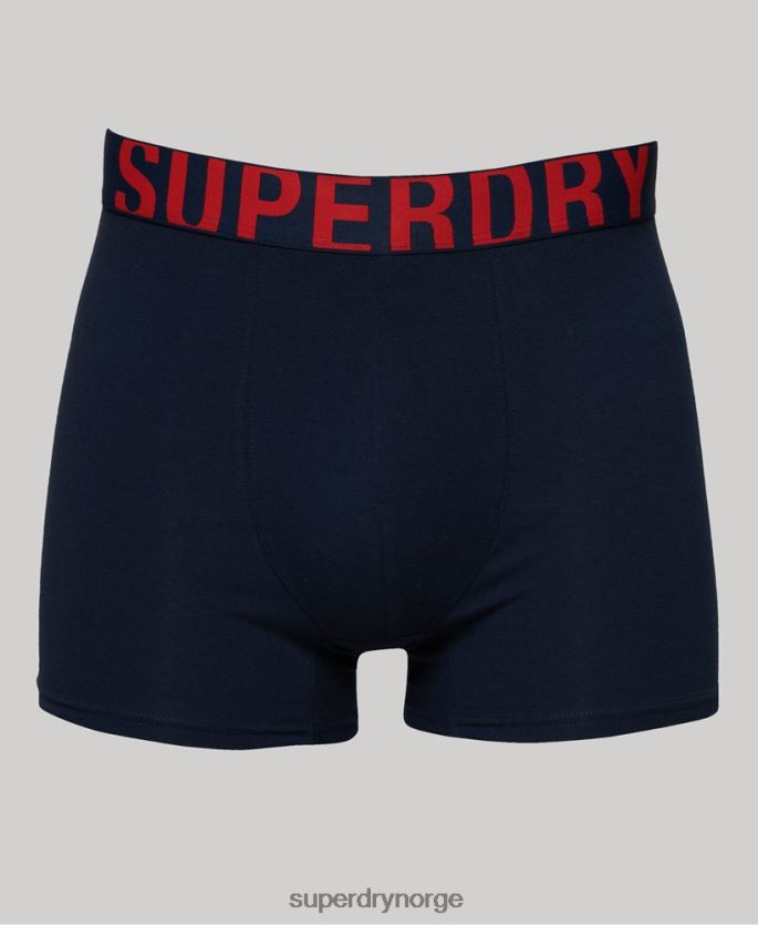 Superdry marinen klær 86P46D1621 dobbel bokser med dobbel logo i økologisk bomull menn