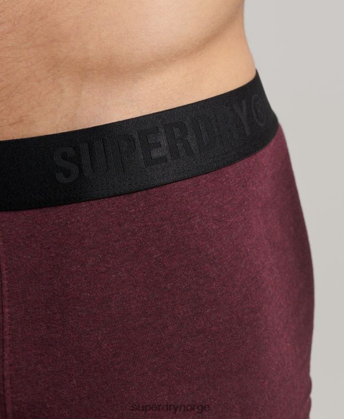 Superdry marinen klær 86P46D1636 organisk bomull offset boxer dobbel pakke menn