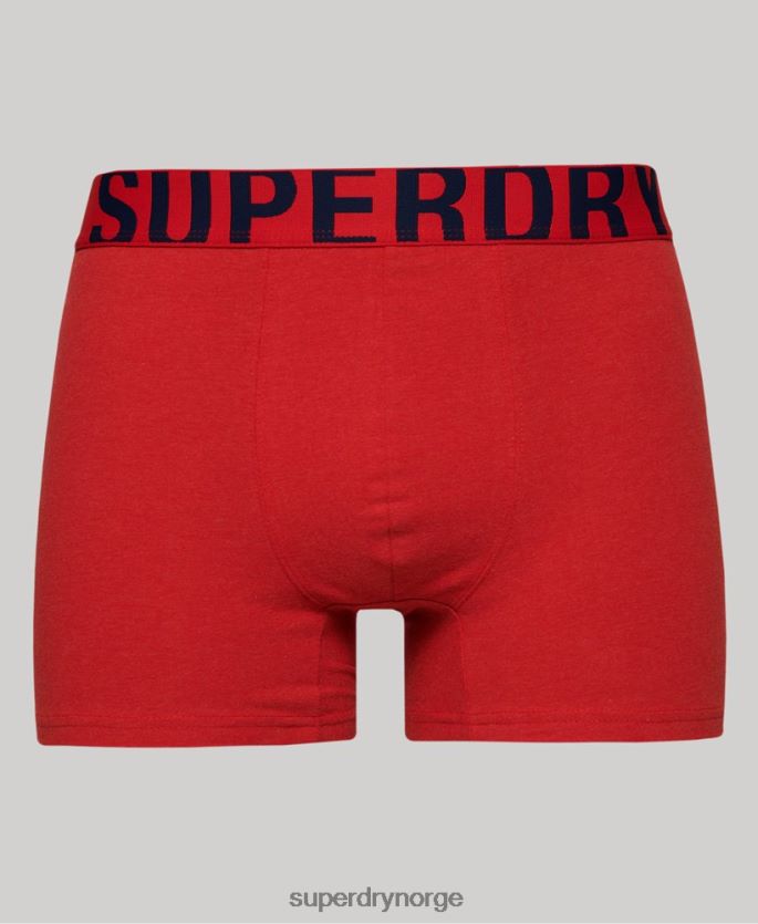 Superdry marinen klær 86P46D1794 dobbel bokser med dobbel logo i økologisk bomull menn