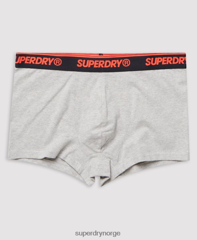 Superdry oransje klær 86P46D6498 klassisk trippelpakke i økologisk bomull menn