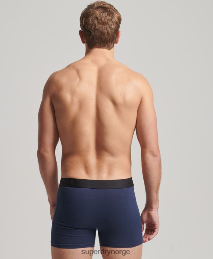 Superdry svart klær 86P46D1637 organisk bomull offset boxer dobbel pakke menn