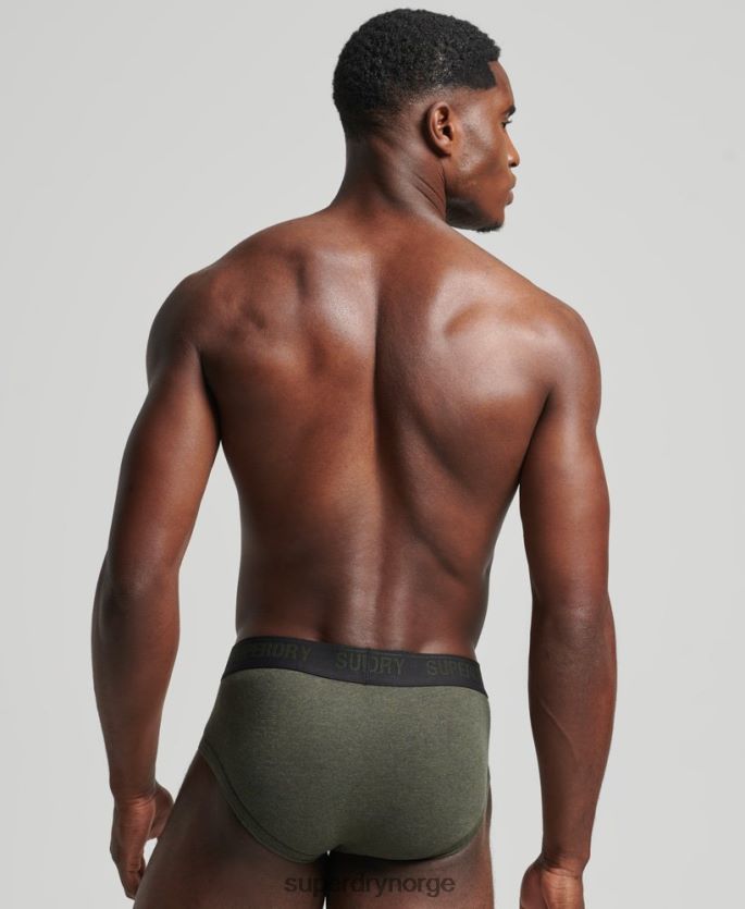 Superdry svart klær 86P46D1741 trippelpakke i økologisk bomull menn