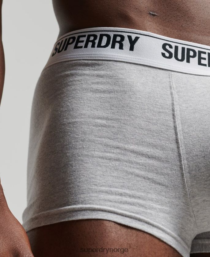 Superdry svart klær 86P46D1747 trippelpakke i økologisk bomull menn