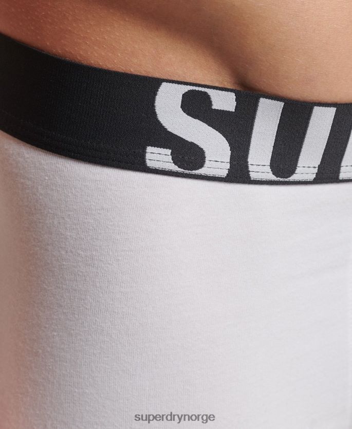 Superdry svart klær 86P46D1770 dobbel bokser med dobbel logo i økologisk bomull menn