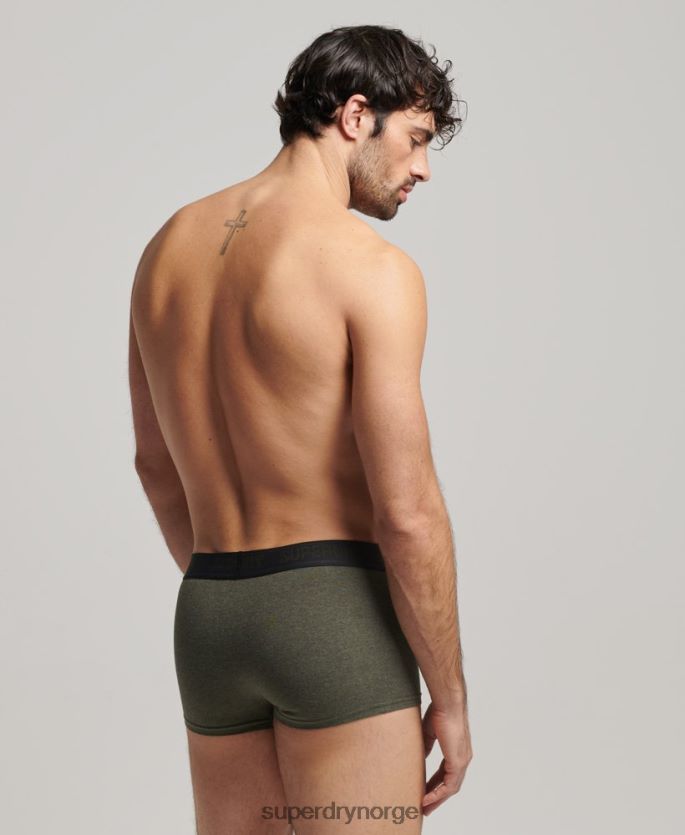 Superdry svart klær 86P46D1786 trippelpakke i økologisk bomull menn