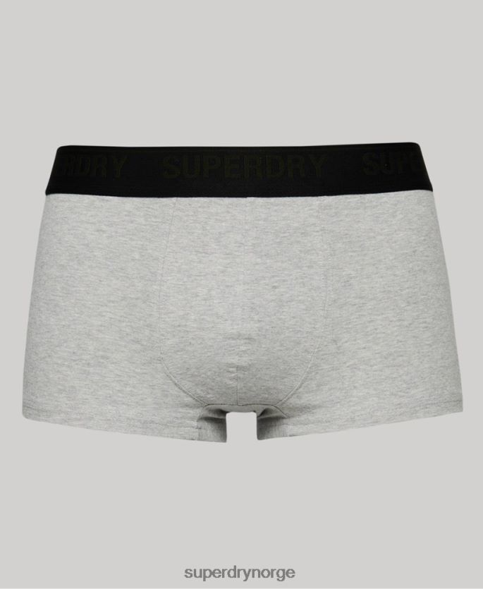 Superdry svart klær 86P46D1786 trippelpakke i økologisk bomull menn