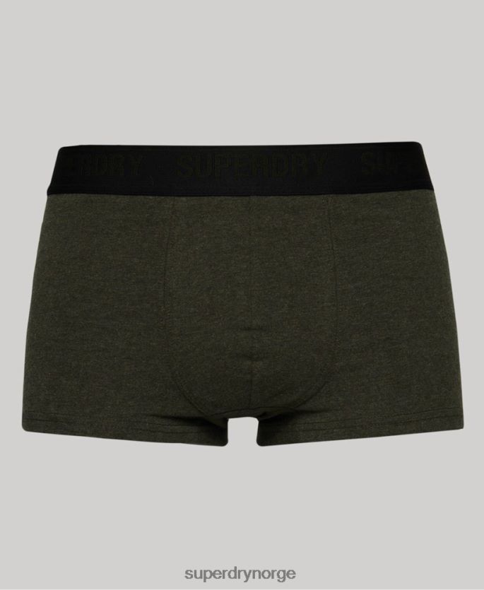 Superdry svart klær 86P46D1786 trippelpakke i økologisk bomull menn