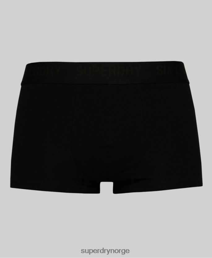 Superdry svart klær 86P46D1786 trippelpakke i økologisk bomull menn