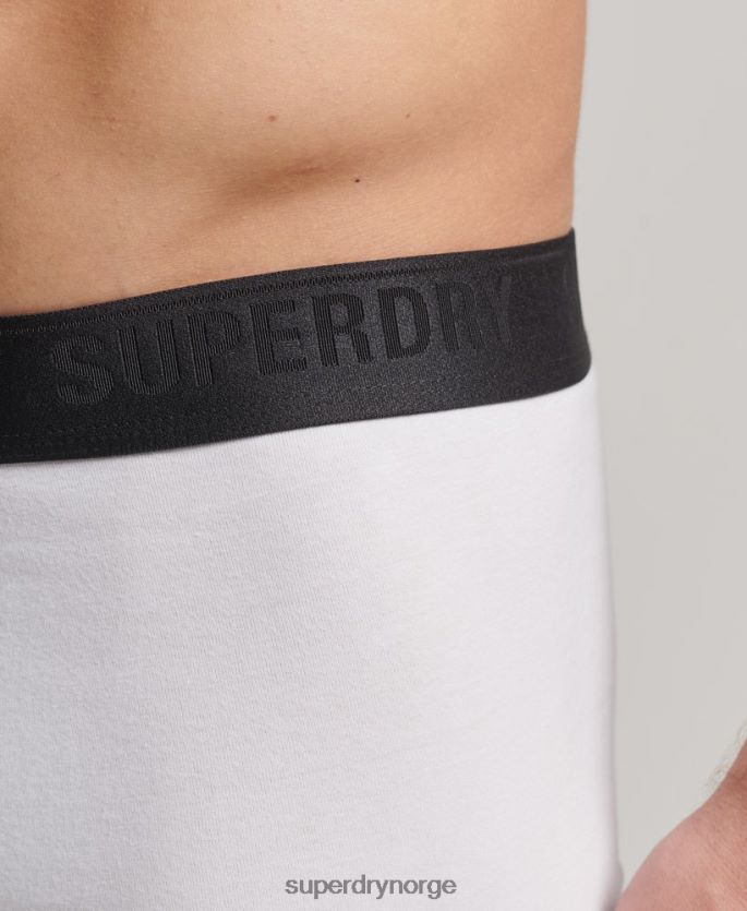 Superdry svart klær 86P46D1820 bokser trippelpakke i økologisk bomull menn