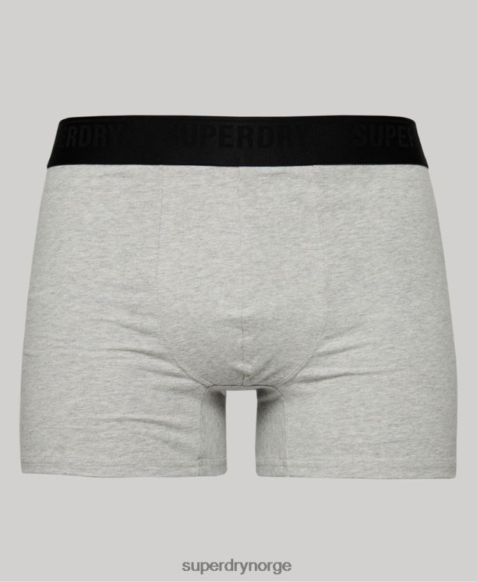 Superdry svart klær 86P46D1820 bokser trippelpakke i økologisk bomull menn