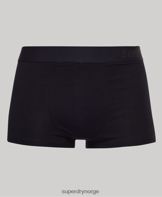 Superdry svart klær 86P46D1845 organisk bomull koffert offset dobbel pakke menn