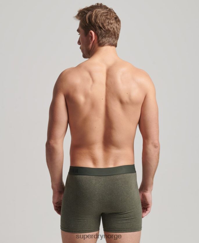 Superdry svart klær 86P46D1864 organisk bomull offset boxer dobbel pakke menn
