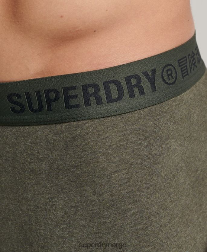 Superdry svart klær 86P46D1864 organisk bomull offset boxer dobbel pakke menn