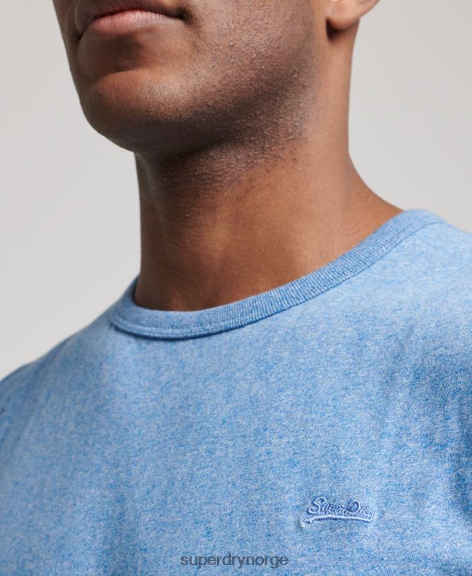 Superdry blå klær 86P46D1451 vintage logobrodert tanktop i økologisk bomull menn
