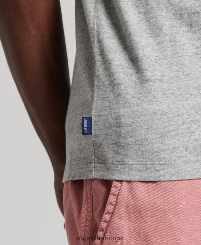 Superdry grå klær 86P46D1493 vintage logovest topp i økologisk bomull menn