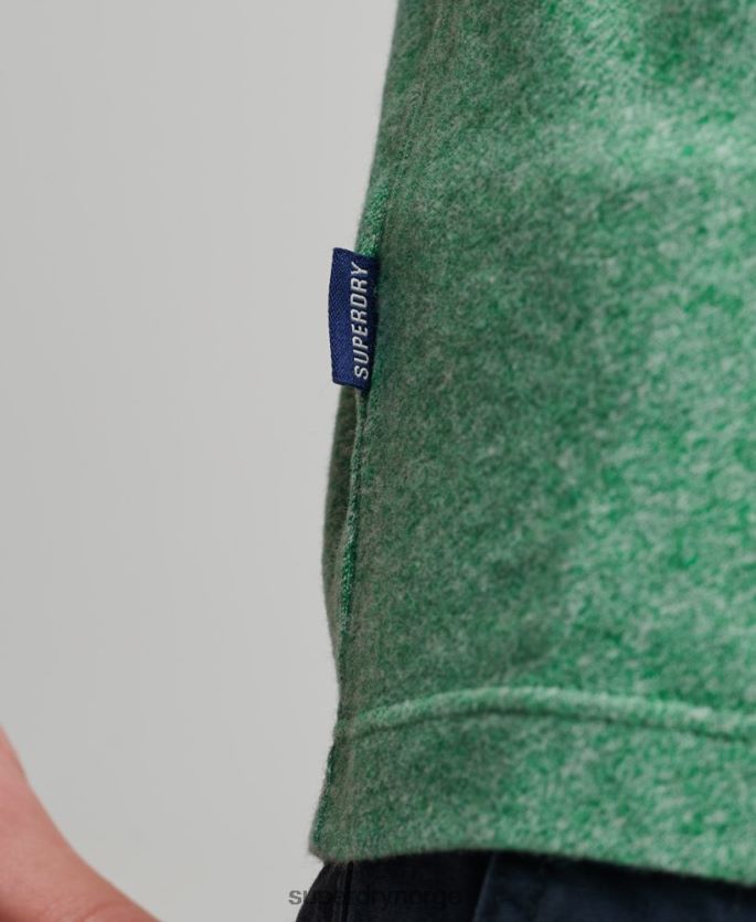 Superdry grønn klær 86P46D1535 vintage logovest topp i økologisk bomull menn