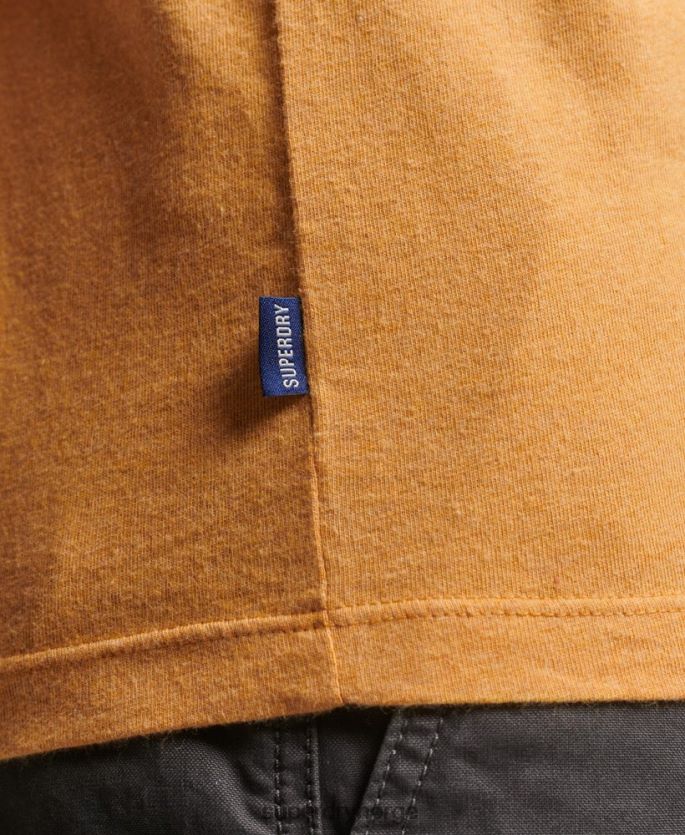 Superdry gul klær 86P46D1517 vintage logovest topp i økologisk bomull menn