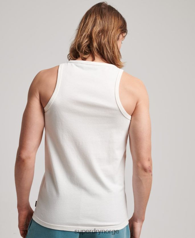 Superdry hvit klær 86P46D1491 vintage logo cali vest menn