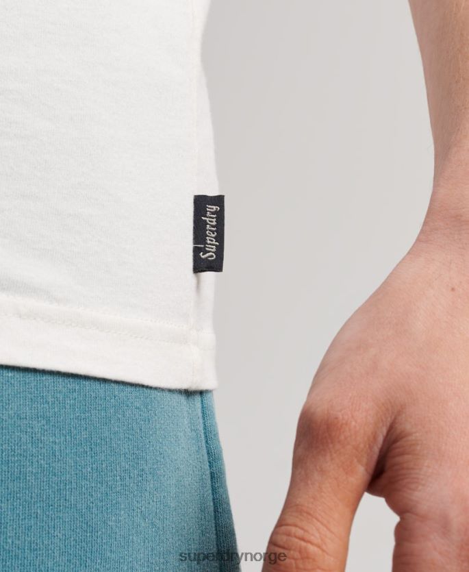 Superdry hvit klær 86P46D1491 vintage logo cali vest menn