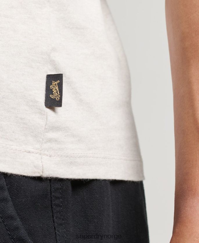 Superdry krem klær 86P46D1453 vintage logo heritage vest topp menn