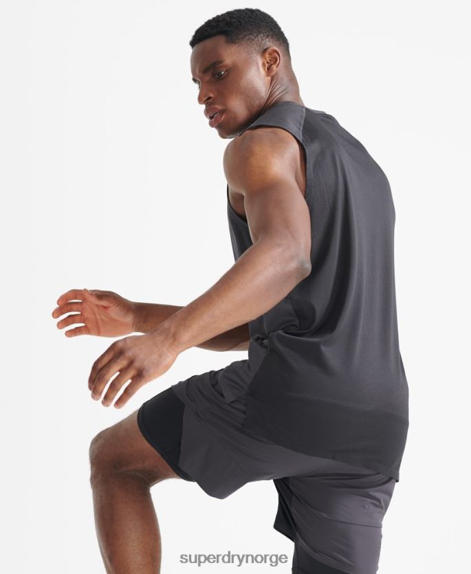 Superdry mørk grå klær 86P46D1434 togvest topp menn