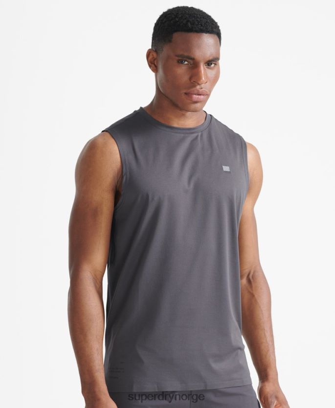 Superdry mørk grå klær 86P46D1434 togvest topp menn